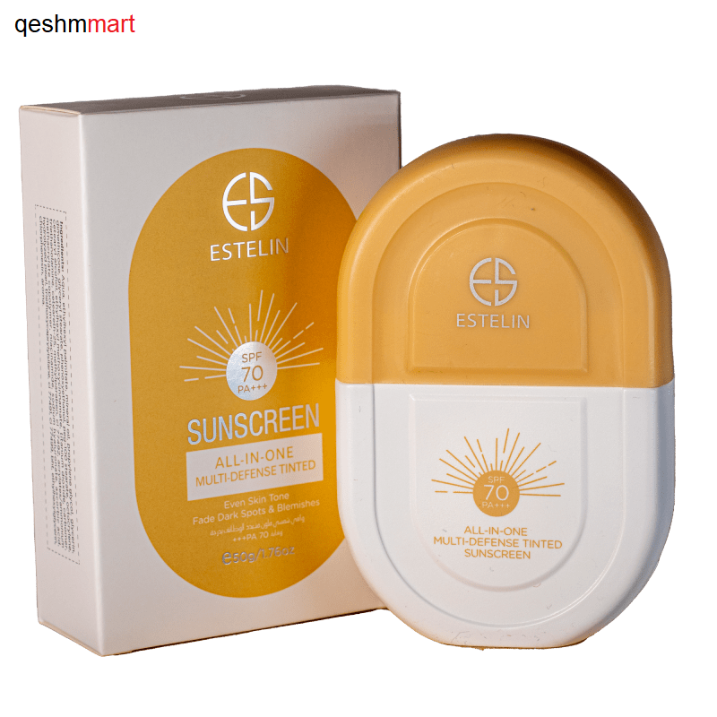 کرم ضدآفتاب رنگی استلین spf70 ورن 50گرم